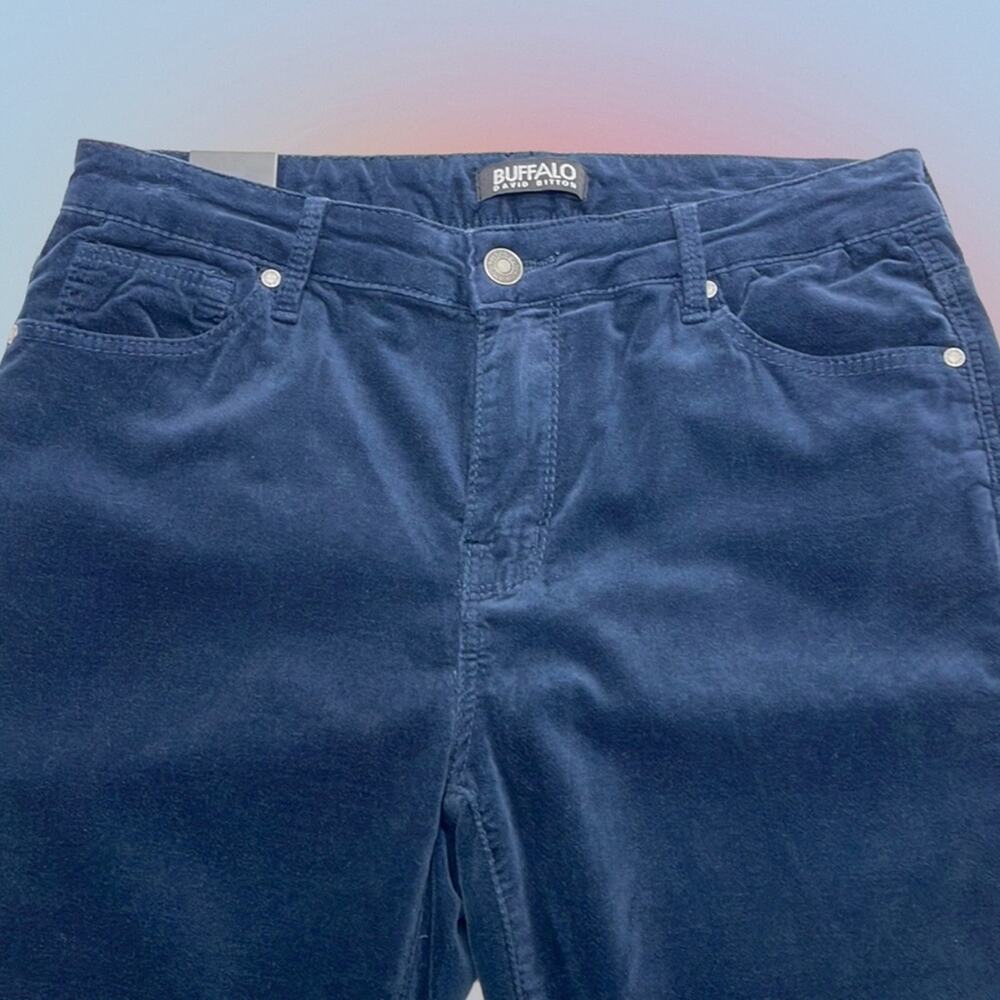 BUFFALO Women’s 6 / 28 Blue Velour MID RISE STRETCH SKINNY Jeans